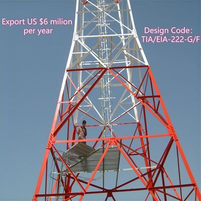 20 30 40M 4 Bacak Çelişkili Çelik Çerez Dayanıklı 5G Wifi Hücre Sinyal Güçlendirici Telekomünikasyon Kulesi