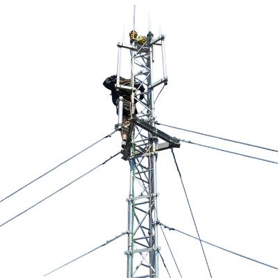 30M 55M 85M Guyed Wire 3 Leg Galvanized Lattice Steel 5G Wifi Isp Internet Microwave Telecommunication Signal Mast