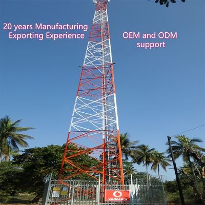 3 Ayaklı Açı İletişim Kulesi Galvanizli Çelik 30m Pas Önleyici 5G Sinyal Dış Mekan Kentsel Kapsama