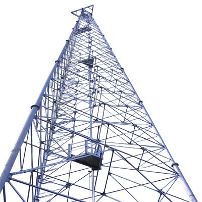 Hafif Görev 45 Metre 3 bacaklı Tubular Hücresel Mikrodalga Galvanizing Isp Pylon Anten 5g direği 3 bacaklı Çerezli Çelik Kule