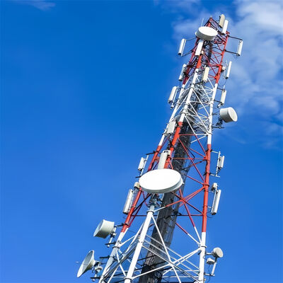 Hafif Görev 45 Metre 3 bacaklı Tubular Hücresel Mikrodalga Galvanizing Isp Pylon Anten 5g direği 3 bacaklı Çerezli Çelik Kule