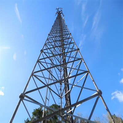 Hafif Görev 45 Metre 3 bacaklı Tubular Hücresel Mikrodalga Galvanizing Isp Pylon Anten 5g direği 3 bacaklı Çerezli Çelik Kule