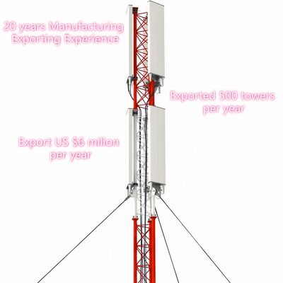 ANSI/TIA-222-G-H-F tasarım kodlarına dayanan minimal yapısal malzeme kullanımı ile yüksekliği en üst düzeye çıkarmak için tasarlanan Guyed Wire Tower