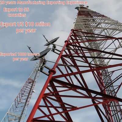 Güçlü Yapısal Destek Sağlayan Ağır Gece 3 Bacaklı Tubular Çelik Kulesi İletişim ve Uygulama Kurulumları