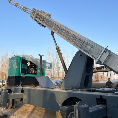 Monopole Teleskop Kulesi 15-25M Galvanizli Çelik Kamyon Montajlı İletişim Anten 40M/S Rüzgar geçirmez ISO Sertifikalı