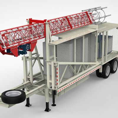 Teleskop Kulesi 15-30M Galvanizli Çelik Kamyon Montajlı İletişim Anten 40M/S Rüzgar geçirmez