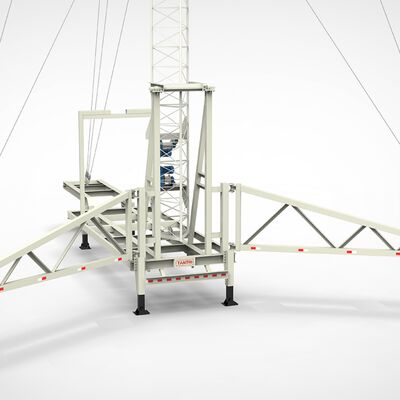 Mobil Kamyon Montajlı Teleskopik Galvanizli Çelik 15 20 25 30M 5G 4G Wifi Tekerlekli İletişim Kulesi