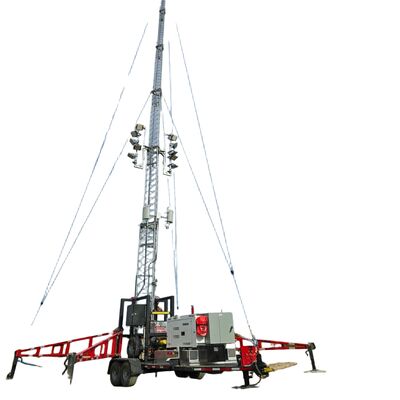 Dışarıdaki Teleskopik Galvanizli Çelik 15 20 30M 5G 4G Wifi Acil Sinyal Güçlendirici İletişim Kulesi