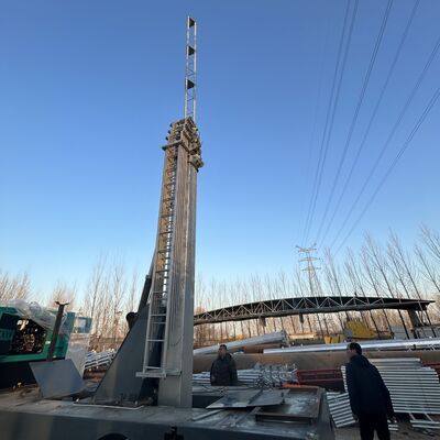 Teleskopik Galvanizli Çelik Işık + İletişim 15 20 25M 5G 4G Wifi Mobil Acil Durum Kulesi
