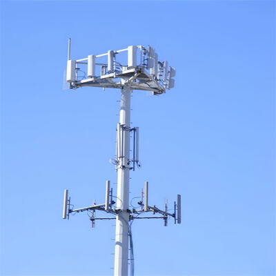 Monopole Tower steel telecom tower designed according to GB T 700 and GB T 1591 standards ensuring and structural integrity for telecom