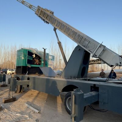 Heavy Duty Telescopic Tower with Vertical Deviation Less Than One Per Thousand Offering Performance for Communication and Lighting Tasks