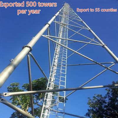 Çok yönlü tasarım 3 bacaklı borulu çelik kule, anten ve aydınlatma desteği de dahil olmak üzere birden fazla uygulama için uygundur