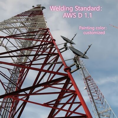 Heavy Duty 3 Legged Tubular Steel Tower Providing Robust Support for Transmission Equipment and Communication Systems