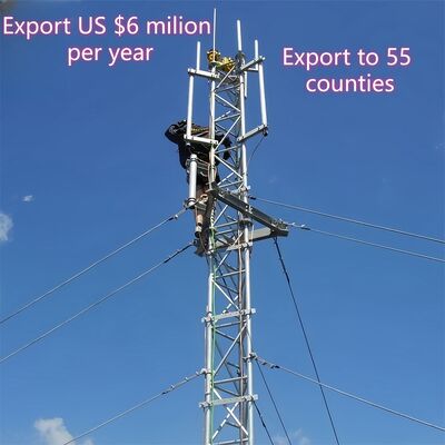 Sınır Ötesi Uzun Mesafe Mikrodalga İletişimi İçin 80m-150m Yüksek Stabilite Guyed Tel Kulesi