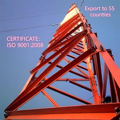 İç Su Yolu Limanı Gemi İletişimi için 15m-50m Deniz Sınıfı Korozyon Önleyici Gergili Tel Kulesi