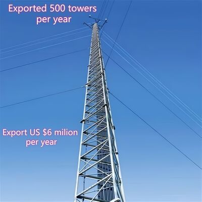 15m-60m Guyed Wire Tower for Hydrological Water Conservancy Monitoring & Remote Data Transmission