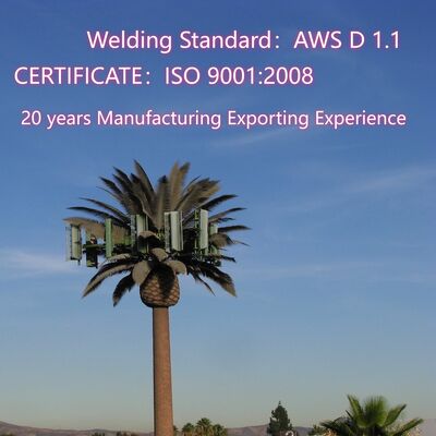 15 21 27M Doğal Bölge Biyonik Ağaç Kamuflajlı Galvanizli Çelik Dış Mekan 5G 4G Wifi İletişim Kulesi