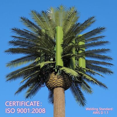 10 16 22M Yerleşim Alanı Biyonik Ağaç Kamuflajlı Galvanizli Çelik Kendinden Destekli Dış Mekan 5G 4G Wifi Telekom Kulesi