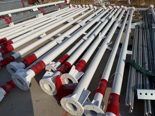 19 27 35M Düşük Bakım 3 Bacaklı Tubular Galvanizli Çelik Kendini Destekleyen Dışarıda 5G 4G Mikrodalga Uzun Hayat Mast