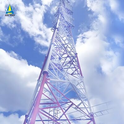 17 27 37M 3 Bacaklı Boru Tipi Galvanizli Çelik Çok Bantlı Dış Mekan 5G 4G Mikrodalga TV Sinyal İletişim Direği