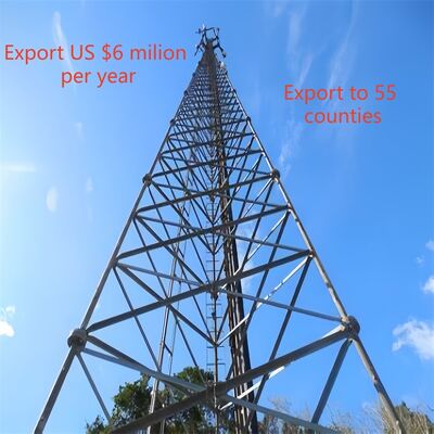 16 26 36M Sinyal Entegre 3 Ayaklı Borulu Galvanizli Çelik Dış Mekan 5G 4G Uydu Radyo Wifi Telekom Kulesi