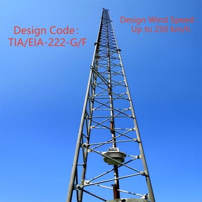 19 29 39M Çoklu Sinyal 3 Ayaklı Borulu Galvanizli Çelik Kendinden Destekli Dış Mekan 5G 4G Mikrodalga Radyo Direği