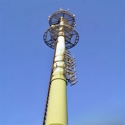 22 30 38M Manzaralı Monopol Borulu Galvanizli Çelik Dış Mekan 5G 4G Wifi Kentsel Peyzaj İletişim Kulesi