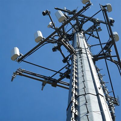 12 18 24M Kompakt Monopol Galvanizli Çelik Kendinden Destekli Dış Mekan 5G 4G Wifi Küçük Alan Telekom Kulesi