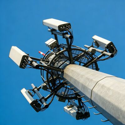 14 20 26M Kompakt Boyutlu Tek Kutuplu Galvanizli Çelik Kendinden Destekli Dış Mekan 5G 4G Uydu Küçük Alan Telekom Kulesi