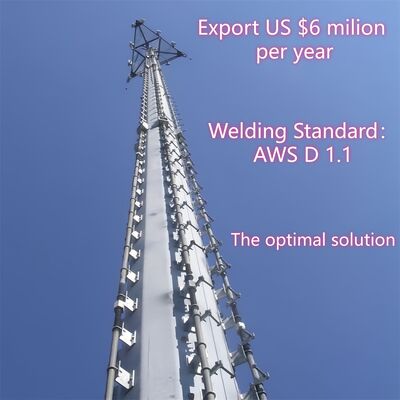 10 16 22M Space Saving Monopole Tubular Galvanized Outdoor 5G 4G Microwave Compact Communication Mast