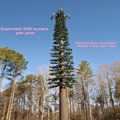 36M Bionic Tree Tower, dayanıklı cam lif yapay gövdeleri ve 5G antenleri ve çevre sensörleri için gizli platformlarla dallar ve yapraklar