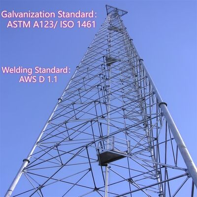Telekom Mikrodalga İzleme Gözlem ve Güvenlik Uygulamaları için tasarlanmış 30M 3 Bacaklı Tubular Çelik Kulesi