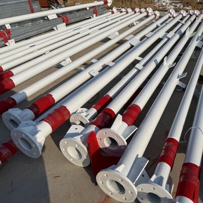 Telekom Mikrodalga ve Gözlem Uygulamalarına Uygun 40M 3 Ayaklı Çelik Borulu Kule Galvanizli Yapı