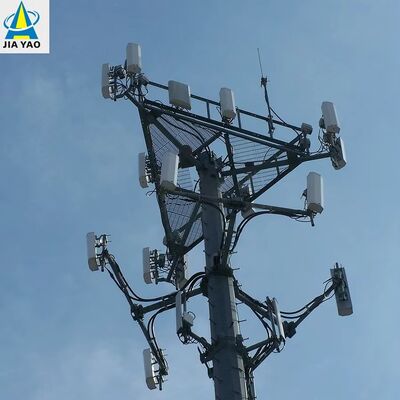 18 22 38M Dayanıklı Karbon Çelik Monopol İletişim Kulesi 4G 5G Ağı için Uyumlu Çoklu Anten