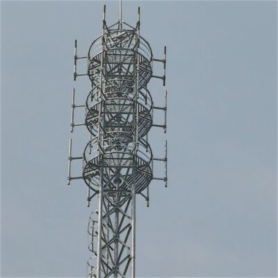 Dış Mekan Telekom İzleme Gözlem ve Güvenlik Tesisatları için Tasarlanmış Özelleştirilebilir 3 Ayaklı Çelik Boru Kule