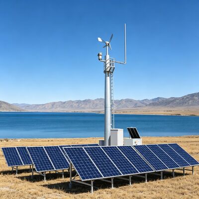 Kentsel 5G Küçük Hücre için 20M 30M Güneş Paneli Entegre Monopol Kule Enerji Tasarrufu