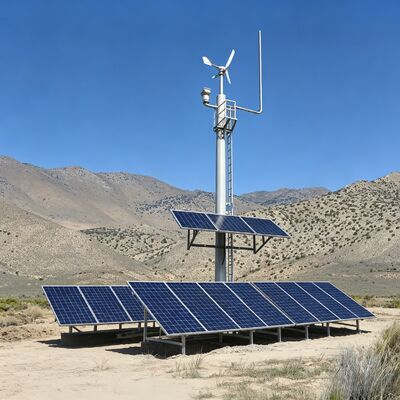 Kentsel 5G Küçük Hücre için 20M 30M Güneş Paneli Entegre Monopol Kule Enerji Tasarrufu