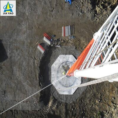 Uzak Alan İletişimi için 20M 30M Korozyona Dayanıklı Gergili Tel Kule Uzun Hizmet Ömrü