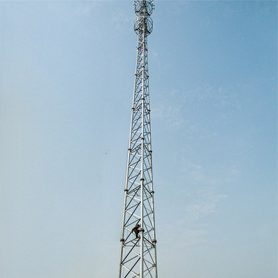 20-110m Rüzgar Dayanıklı Çelik 3 Bacaklı Tüp Telekom Kulesi Uzak Bölge Ağı Yapımı için Hızlı Montaj