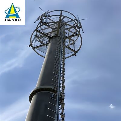 24M Titreşime Dayanıklı Sıcak Daldırma Galvanizli Tek Kutuplu Telekom Kulesi