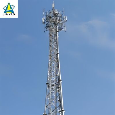 İş Bölgesi İçin 48M Toz Boyalı 3 Tüplü Telekom Kulesi Şık Tasarım