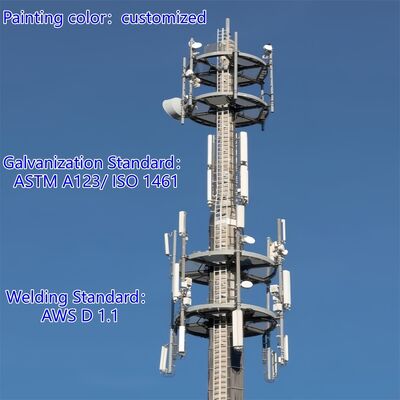 Kongre Merkezi İçin 15 23 35 Metre Temel Optimize Edilmiş Tek Kutuplu Kule Hafifliği