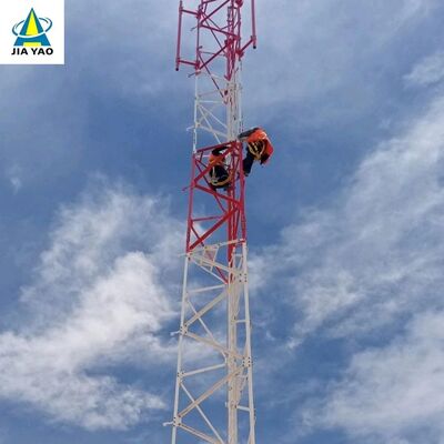 Uzak İlçe Projesi için 56M Hafif 3 Ayaklı Açılı Çelik Kule Düşük Yük