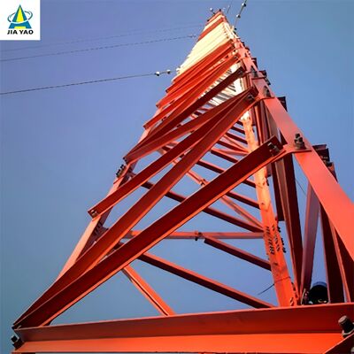 Gobi Bölgesi Telekom Ağı için 35 42 48M Sıcak Daldırma Galvanizli Gergili Kule