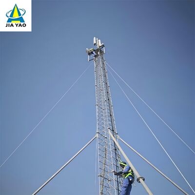 Orman Ranger İstasyonu İletişimi için 32 45 50M Q355 Çelik Gergili Anten Kulesi