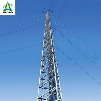 Sismik İzleme İstasyonu Kullanımı için 38 46 52M Rüzgar Yükü Optimize Edilmiş Gergili Tel Kule