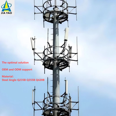 İş İnkübatörü Park Telekom için 22 Metre Sıcak Daldırma Galvanizli Monopol Kulesi