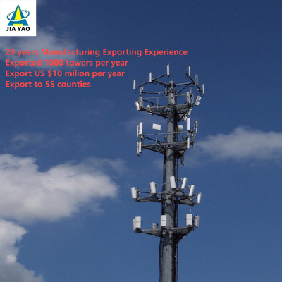 İş İnkübatörü Park Telekom için 22 Metre Sıcak Daldırma Galvanizli Monopol Kulesi