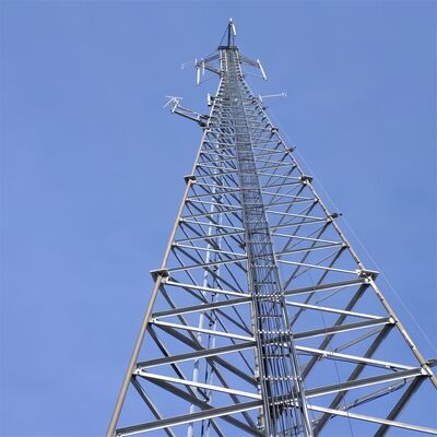 Telekom Baz İstasyonu için 100FT 3 Borulu Çelik Haberleşme Borulu BTS Radyo Anten Kulesi HDG