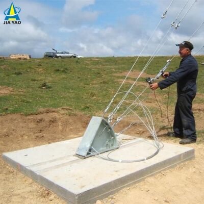 Uzun Menzilli Mikrodalga için 32M Sıcak Daldırma Galvanizli Gergili Tel Kule Ultra Yükseklik